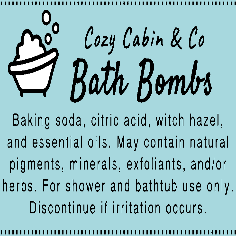 5 pack of 2-inch Bath Bombs